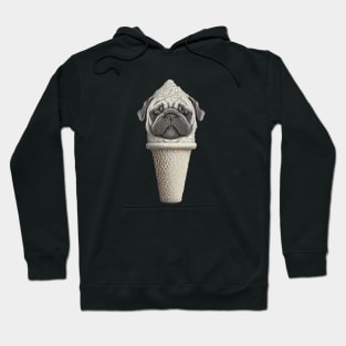 Ice cream cone pug Hoodie